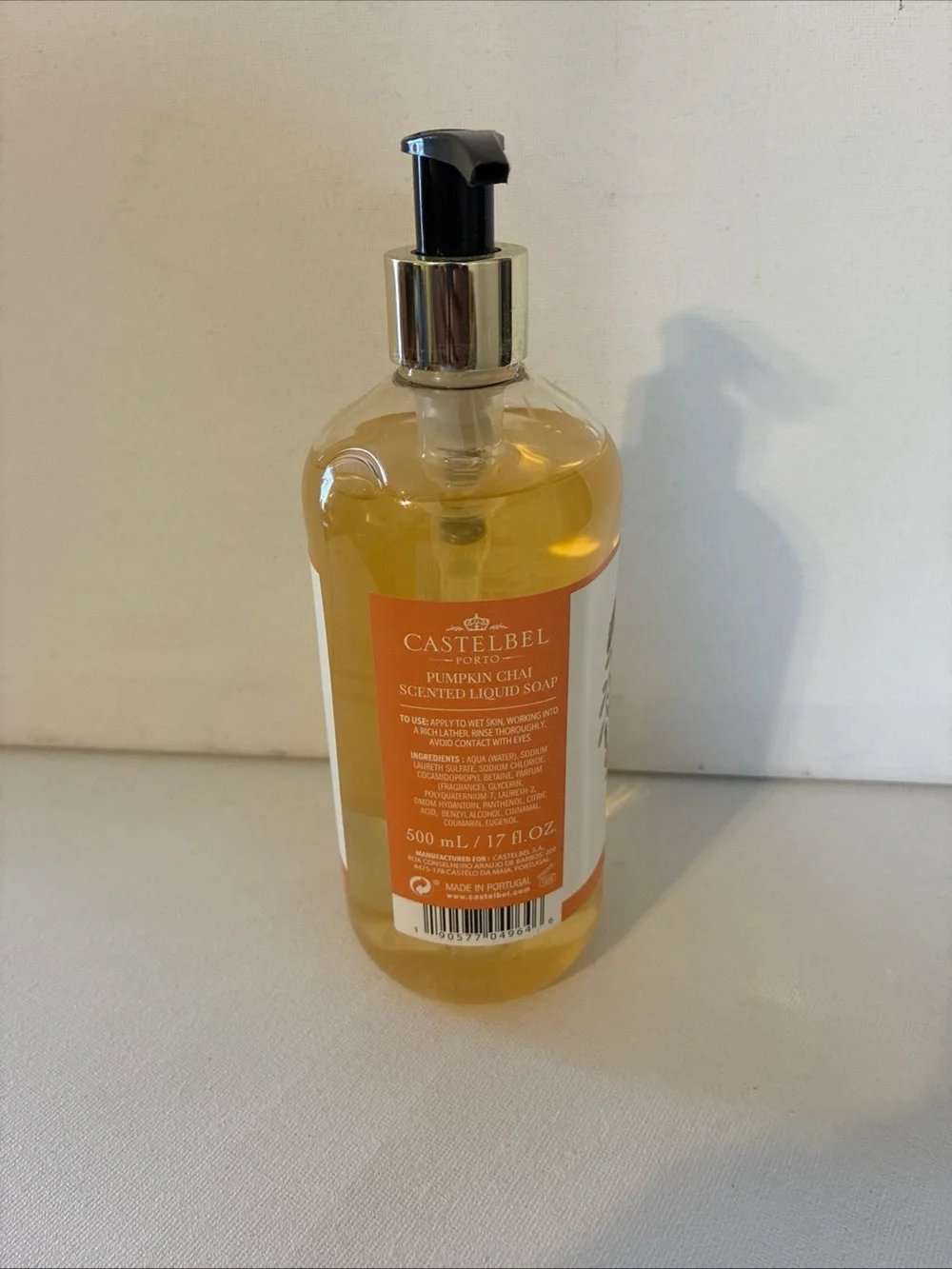 Castelbel Give Thanks Pumpkin Chai Liquid Hand Soap 17. Fl